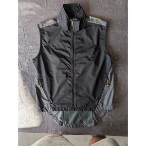 RLX Polo Sport Ralph Lauren Mens Cycling Vest Black Grey Reflective Large